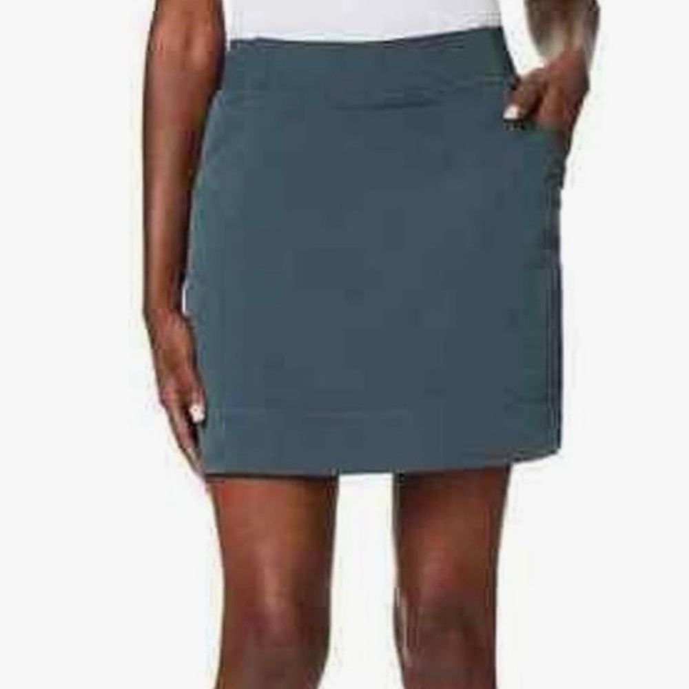 ❤️ NWT 32° Degrees Active Skort Women's Dark Teal Blue Stretch Skirt With Shorts